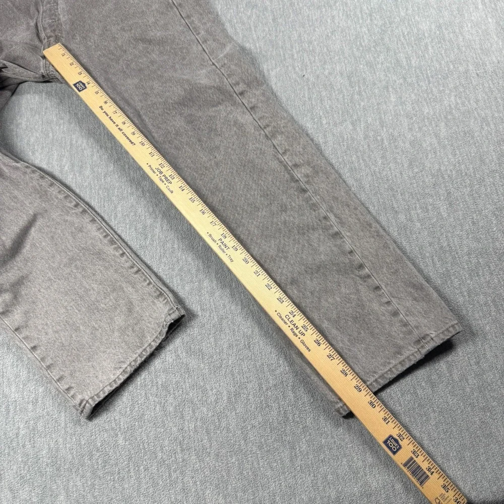 Levis Jeans Mens 34x30 Grey 501 Original Straight Leg Button Fly Denim‎ Pants